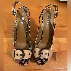 Guess Platform Slingback Heels